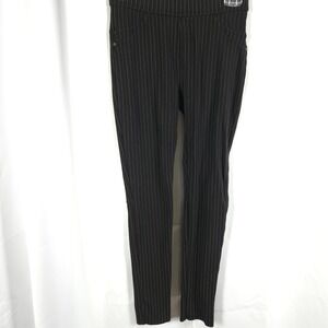 Sanctuary Anthropologie Black Pinstripe Skinny Pull On Ankle Pants Womens XS